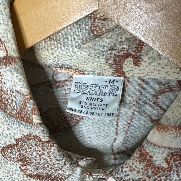 Vtg. Retro Flapper 1920s Swimwear Button Down Shirt Sz M - Picture 7 of 7